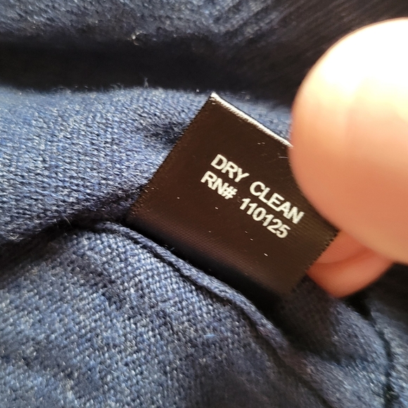 Qi New York Cashmere Wool Blue Sweater Size Large - Picture 4 of 9